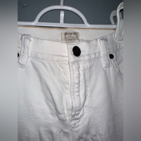 J.Crew White Stretch Skinny Jeans Size 27/28 - Picture 4 of 8